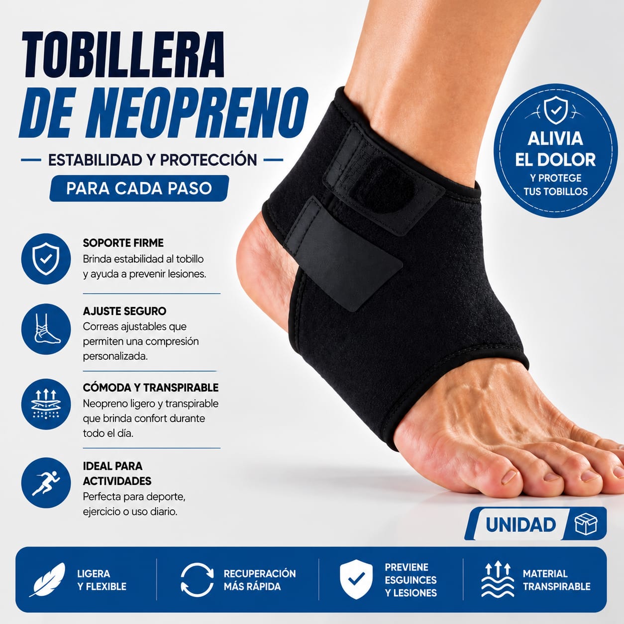 TOBILLERA DE NEOPRENO CORTA